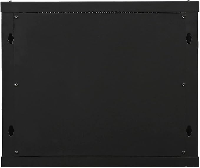 9U Professional Wall Mount Network Server Cabinet Enclosure 19-Inch Server Network Rack Meshed Door Low-Profile Black