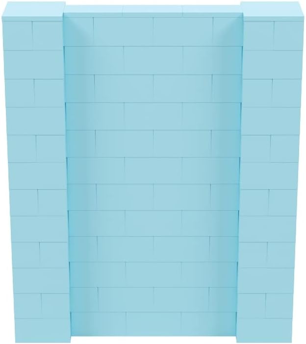 EverBlock 5' x 6' Wall Kit | Modular Building Blocks | Wall System for Building, Display & Structures | Room Divider & Partition | Easy to Connect & Reuse | Indoor & Outdoor Use | Light Blue