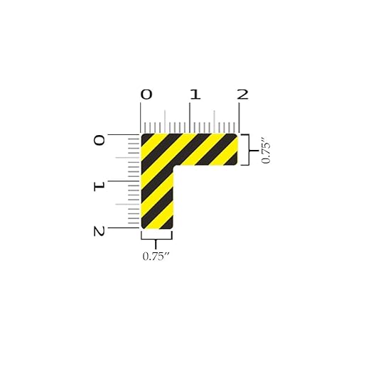5S Location Marking Corner- (Various Sizes Available) Durable L Shaped Floor Marker by Graphical Warehouse- Vibrant Colors, Rounded Corners (2x2x0.75" (25 Pack), Black/Yellow)