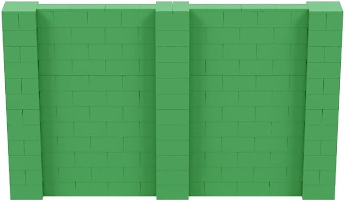 EverBlock 10' x 6' Wall Kit | Modular Building Blocks | Wall System for Building, Display & Structures | Room Divider & Partition | Easy to Connect & Reuse | Indoor & Outdoor Use | Green