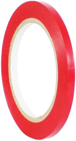WOD VTCP366 Red Pinstriping Dance Floor Vinyl Tape, 1/4 inch x 36 yds. Marking Tape for School Gym, Warehouse, Parking Spaces and More