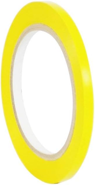 WOD VTCP366 Yellow Pinstriping Dance Floor Vinyl Tape, 1/4 inch x 36 yds. Marking Tape for School Gym, Warehouse, Parking Spaces and More
