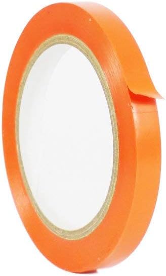 WOD VTCP366 Orange Pinstriping Dance Floor Vinyl Tape, 1/4 inch x 36 yds. Marking Tape for School Gym, Warehouse, Parking Spaces and More
