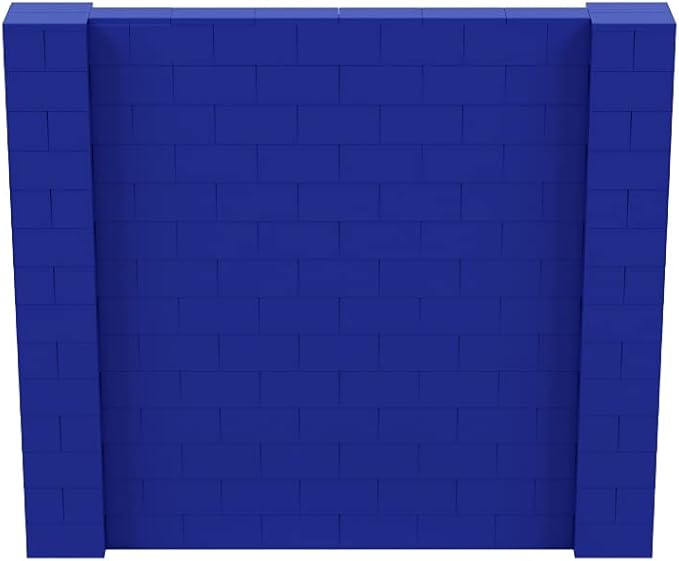 EverBlock 8’ x 7’ Wall Kit | Modular Building Blocks | Wall System for Building, Display & Structures | Room Divider & Partition | Easy to Connect & Reuse | Indoor & Outdoor Use | Blue