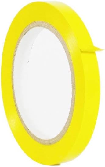 WOD VTCP366 Yellow Pinstriping Dance Floor Vinyl Tape, 3/4 inch x 36 yds. Marking Tape for School Gym, Warehouse, Parking Spaces and More