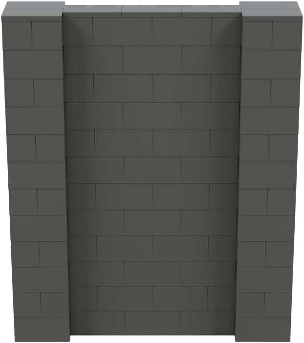 EverBlock 5' x 6' Wall Kit | Modular Building Blocks | Wall System for Building, Display & Structures | Room Divider & Partition | Easy to Connect & Reuse | Indoor & Outdoor Use | Dark Gray