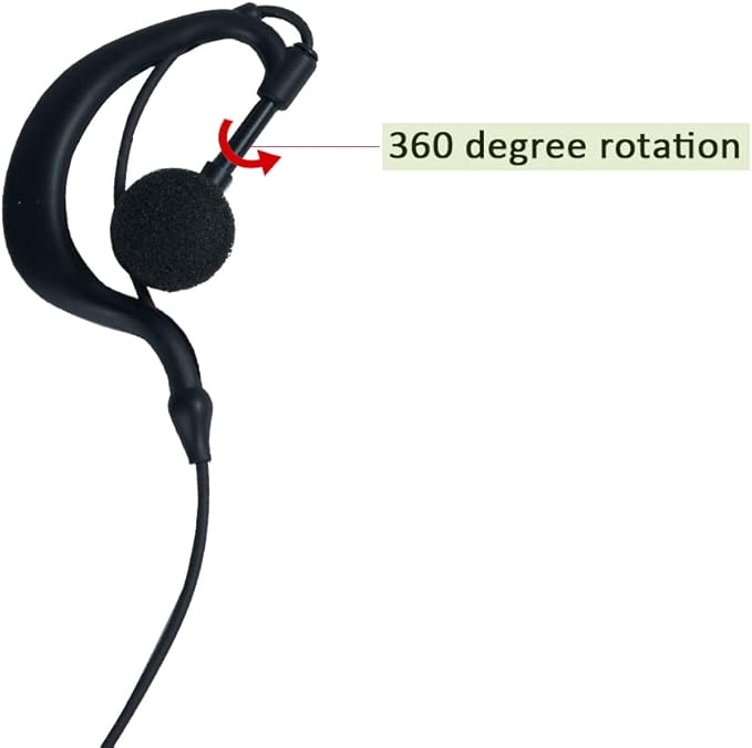 1 Pin Walkie Talkie Earpiece with PTT Mic for Motorola Talkabout MR350R MH230R T260 T600 T200TP T260TP T460 MT350R Two Way Radio 10 Pack