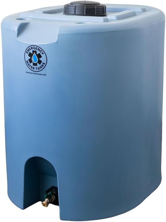55 Gallon Stackable Emergency Water Storage Tank for Long-Term Drinking Water Heavy-Duty Water Barrel