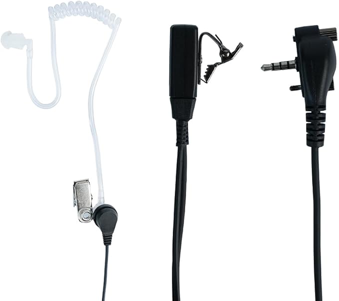 VX-261 Covert Acoustic Tube Earpiece Headset Compatible with Motorola Vertex Standard Radio EVX-261 VX-231 EVX-531 EVX-534 VX-180 VX-298 VX-350 VX-351 Radio Walkie Talkie with PTT Mic,6Packs