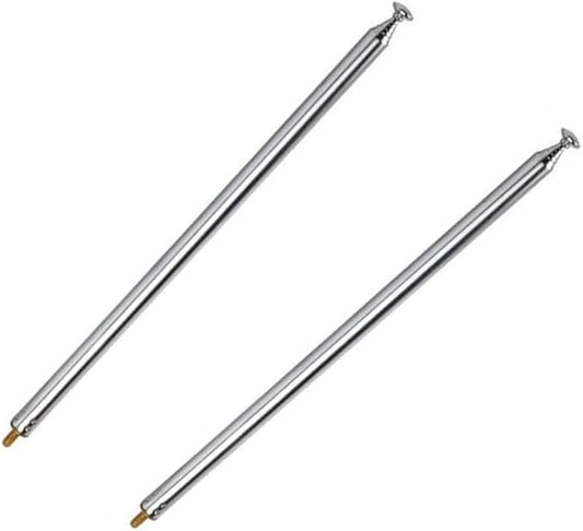 Universal Telescopic M3 Male Thread Antenna 7 Sections AM FM Stainless Steel Replacement Aerial for Radio Equipment Television and Ham Radio Users