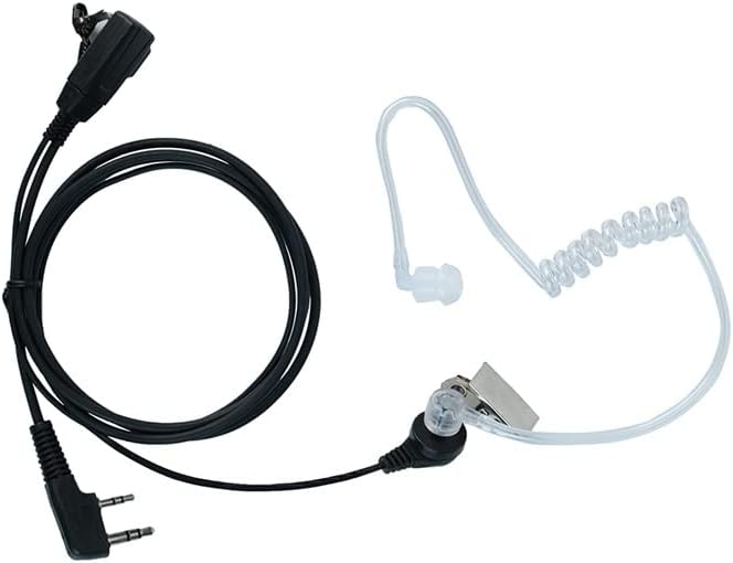 Walkie Talkie Earpiece Mic PTT for Baofeng UV-5R UV-82 BF-888S BF-F8HP Kenwood TK-2107 NX-1300 RT15 RT21 RT22 RT68 H-777 H-777S K1 Arcshell ar-5 Two Way Radio with Covert Acoustic Tube,10 Pack