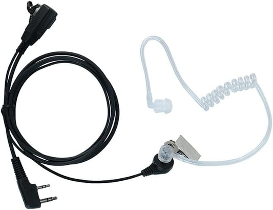 Walkie Talkie Earpiece Mic PTT for Baofeng UV-5R UV-82 BF-888S BF-F8HP Kenwood TK-2107 NX-1300 RT15 RT21 RT22 RT68 H-777 H-777S K1 Arcshell ar-5 Two Way Radio with Covert Acoustic Tube,10 Pack