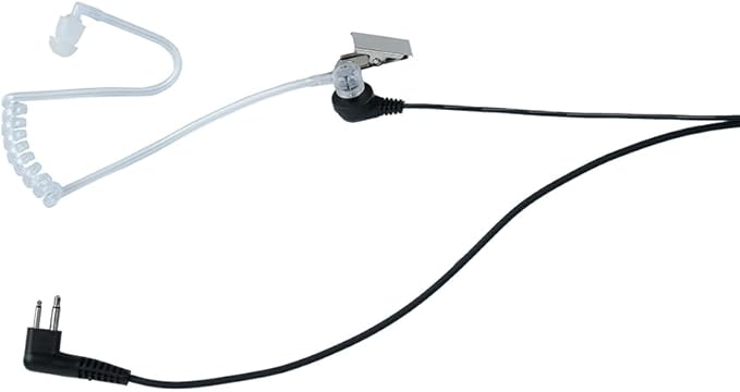Covert Acoustic Tube Earpiece Headset Compatible with Motorola CLS1410 CLS1110 BPR40 CP200 CP200D CP185 CP100 RDM2070D - Walkie Talkie Radio with PTT Mic (20 Packs)