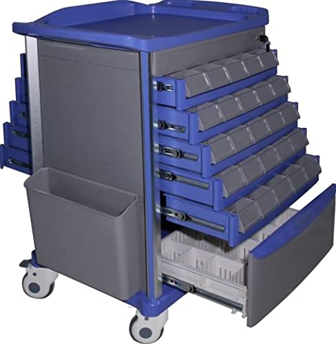 MS3C-200MB, Lite ABS Medication Bin Cart w/Accessories, Ships in 2 Days!