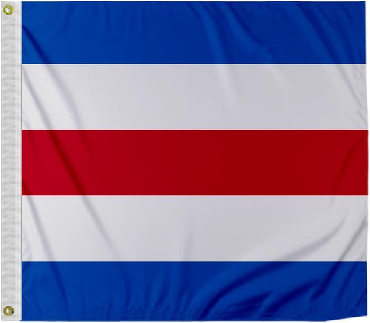 AGAS Charlie Code C Marine Signal 1.5x2 Ft Flag - Printed 200D Nylon - Canvas Header - Brass Grommets - Colorfast & Stitched Edges - Nautical Boat Flag - Naval Code Signal.