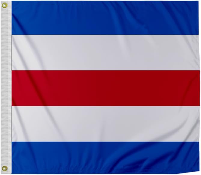 AGAS Charlie Code C Marine Signal 3x3 Ft Flag - Printed 200D Nylon - Canvas Header - Brass Grommets - Colorfast & Stitched Edges - Nautical Boat Flag - Naval Code Signal Flag.