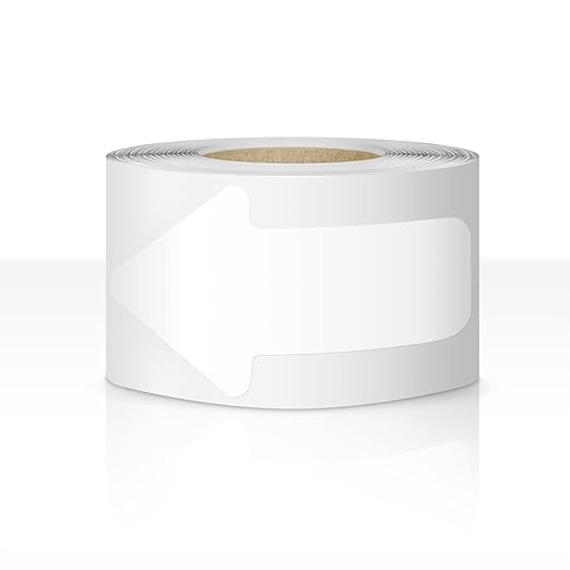 Arrow Floor Marking Sticker Sign - 200 PCS White Decal Tape 2"4"