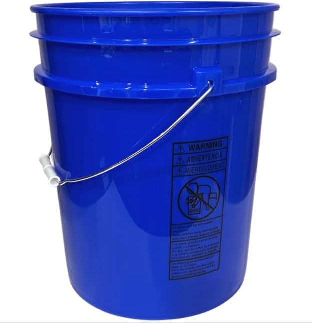 House Naturals 5 Gallon Reflex Blue Food Grade BPA Free Bucket Pail with Screw on Air Tight lids Covers (Pack of 3) Made in USA