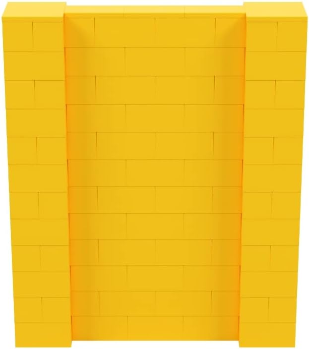EverBlock 5' x 6' Wall Kit | Modular Building Blocks | Wall System for Building, Display & Structures | Room Divider & Partition | Easy to Connect & Reuse | Indoor & Outdoor Use | Yellow