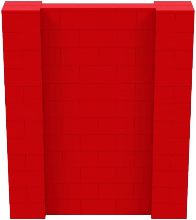 EverBlock 5' x 6' Wall Kit | Modular Building Blocks | Wall System for Building, Display & Structures | Room Divider & Partition | Easy to Connect & Reuse | Indoor & Outdoor Use | Red