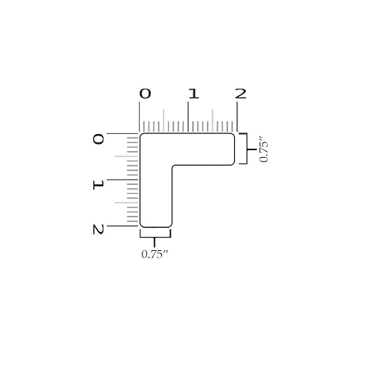 5S Location Marking Corner- (Various Sizes Available) Durable L Shaped Floor Marker by Graphical Warehouse- Vibrant Colors, Rounded Corners (2x2x0.75" (25 Pack), White)