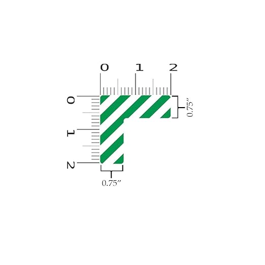 5S Location Marking Corner- (Various Sizes Available) Durable L Shaped Floor Marker by Graphical Warehouse- Vibrant Colors, Rounded Corners (2x2x0.75" (25 Pack), Green/White)