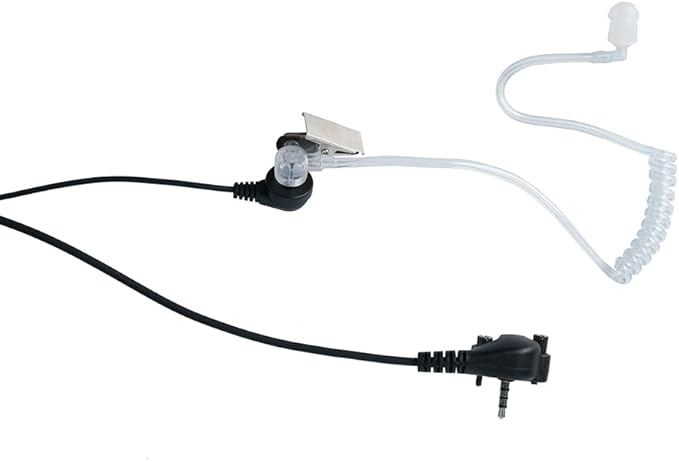 VX-261 Covert Acoustic Tube Earpiece Headset Compatible with Motorola Vertex Standard Radio EVX-261 VX-231 EVX-531 EVX-534 VX-180 VX-298 VX-350 VX-351 Radio Walkie Talkie with PTT Mic,6Packs