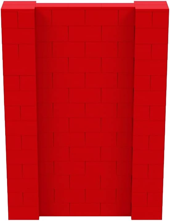 EverBlock 5’ x 7’ Wall Kit | Modular Building Blocks | Wall System for Building, Display & Structures | Room Divider & Partition | Easy to Connect & Reuse | Indoor & Outdoor Use | Red