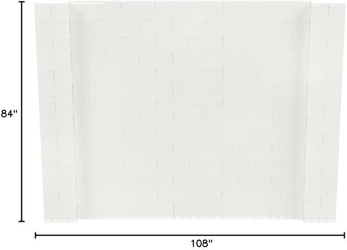 EverBlock 9’ x 7’ Wall Kit | Modular Building Blocks | Wall System for Building, Display & Structures | Room Divider & Partition | Easy to Connect & Reuse | Indoor & Outdoor Use | Translucent