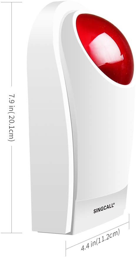 Strobe Siren Panic Alarm Button Siren Alarm with Light for Home Caring Loud Outdoor SOS Alert System 2 Red Flashing Siren and 4 Emergency Button for Store Hotel Jewelry Shop Security