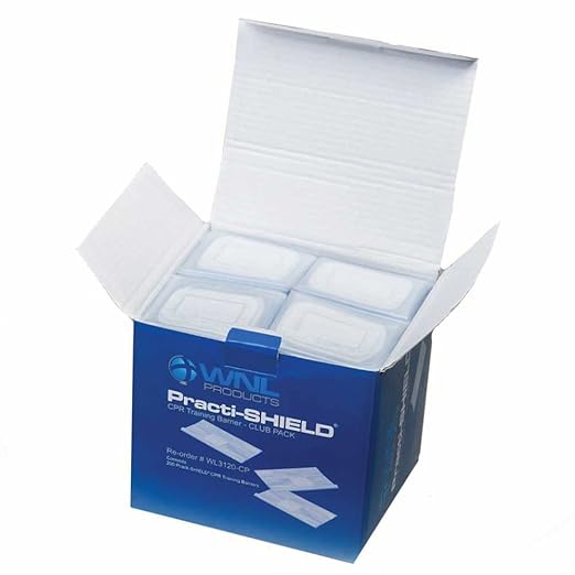 WNL Products WL3120CP CPR Practi-Shield Manikin Training Protector - 200 Shields