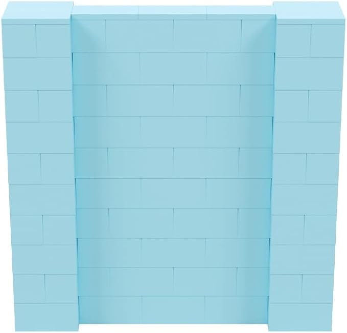 EverBlock 5' x 5' Wall Kit | Modular Building Blocks | Wall System for Building, Display & Structures | Room Divider & Partition | Easy to Connect & Reuse | Indoor & Outdoor Use | Light Blue