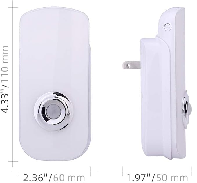 2 Pack LED Night Flashlight Motion Sensor Cut 3-in-1, Rechargeable Emergency Light, Auto Sensing Energy Saving Wall Mount Plug-in Light Portable LED Torch - Small Size Warm White