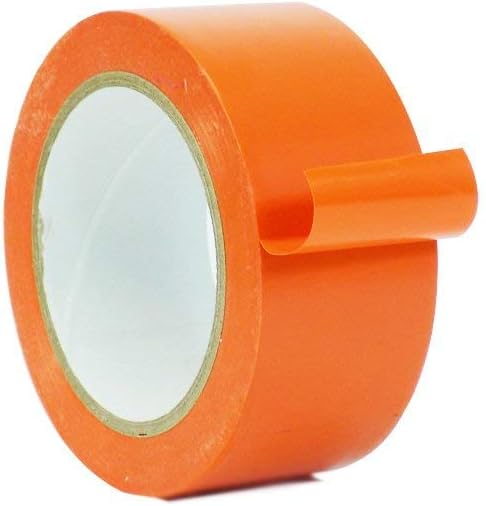 WOD VTCP366 Orange Pinstriping Dance Floor Vinyl Tape, 3 inch x 36 yds. Marking Tape for School Gym, Warehouse, Parking Spaces and More