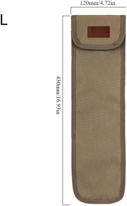 Tent Stake Bag - Waterproof Ground Nail Storage Pouch | Canvas Tent Pegs Organizer | 900D Oxford Fabric | Multi-Size Outdoor Camping Gear (khaki,L)