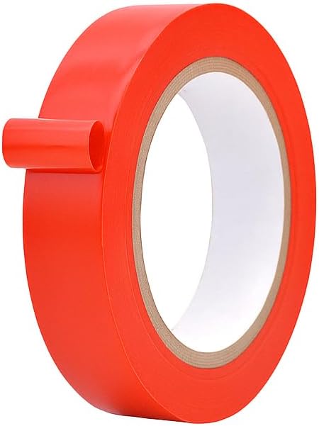 MAT Vinyl Marking Tape Red - 1 inch x 36 yds. for Safety Floor Marking (School Gym, Restaurants, Warehouse), Dance Floor Splicing, Pinstriping Cars & Boats