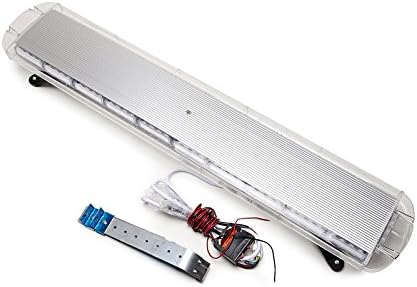 47" Amber Yellow Extreme High Intensity Construction Emergency Warning Strobe Light Bar Roof Top Low Profile Law Enforcement Hazard Flashing 88 LED For Tow Truck Vehicle (Amber/Yellow 88LED 47")