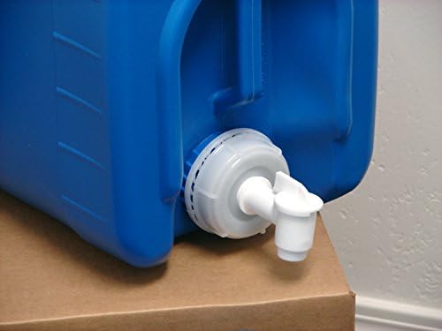 API Kirk Containers 5 Gallon Samson Stackers, Blue, 6 Pack (30 Gallons), Emergency Water Storage Kit - New! - Clean! - Boxed! Kit Includes one Spigot & Wrench