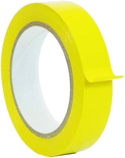 WOD VTCP366 Yellow Pinstriping Dance Floor Vinyl Tape, 1.5 inch x 36 yds. Marking Tape for School Gym, Warehouse, Parking Spaces and More