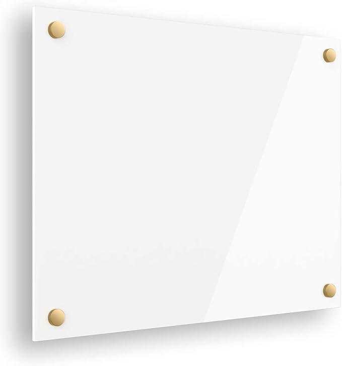 Ships Next Day, Made in USA - Acrylic Dry Erase Board | Non-Magnetic Dry Erase Board | Hanging Frameless White Board | Acrylic for Office, School and Home Walls | for Kids & Adults (White - 24x30)