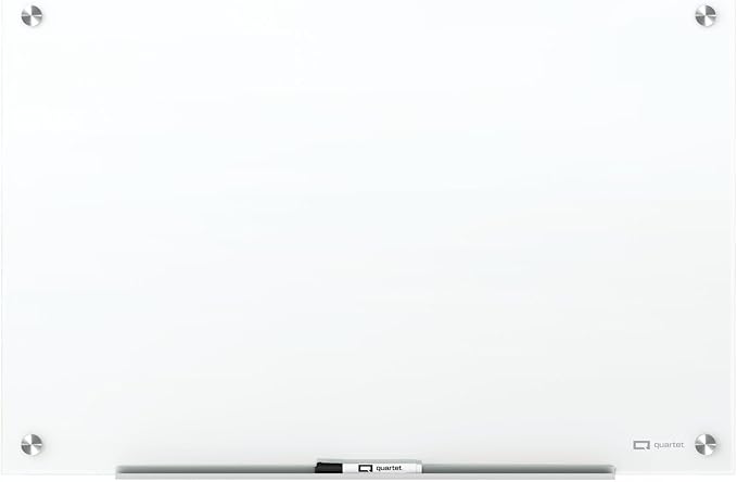 Quartet Dry Erase Board, Magnetic Whiteboard 24" x 18", Glass Board for Wall, Infinity, Brilliance White (G22418W)