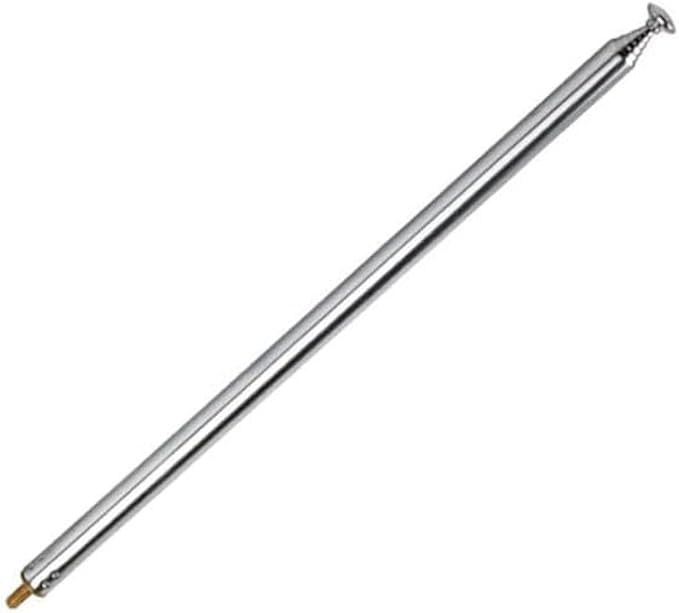 Universal Telescopic M3 Male Thread Antenna 7 Sections AM FM Stainless Steel Replacement Aerial for Radio Equipment Television and Ham Radio Users