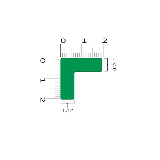 5S Location Marking Corner- (Various Sizes Available) Durable L Shaped Floor Marker by Graphical Warehouse- Vibrant Colors, Rounded Corners (2x2x0.75" (25 Pack), Green)