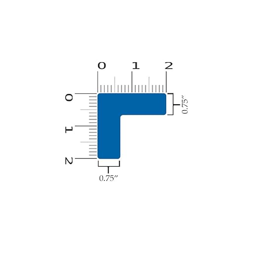 5S Location Marking Corner- (Various Sizes Available) Durable L Shaped Floor Marker by Graphical Warehouse- Vibrant Colors, Rounded Corners (2x2x0.75" (25 Pack), Blue)