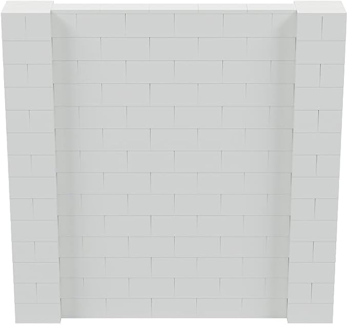 EverBlock 7’ x 7’ Wall Kit | Modular Building Blocks | Wall System for Building, Display & Structures | Room Divider & Partition | Easy to Connect & Reuse | Indoor & Outdoor Use | Light Gray