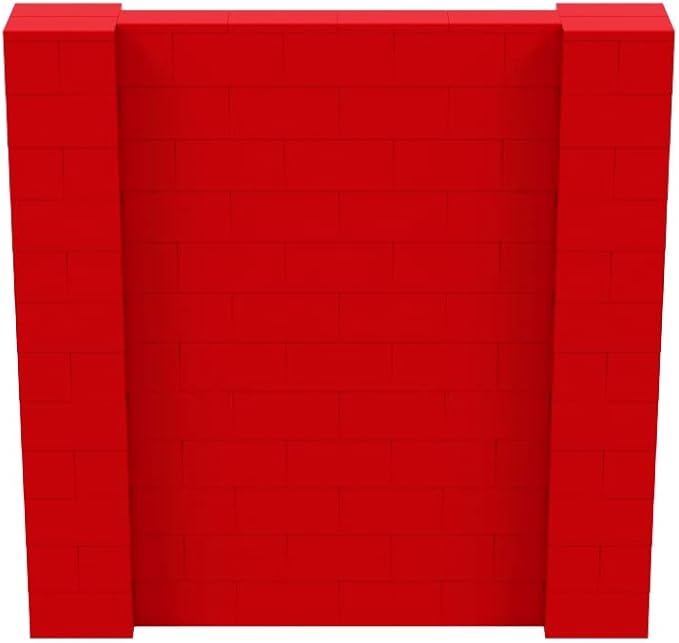 EverBlock 6' x 6' Wall Kit | Modular Building Blocks | Wall System for Building, Display & Structures | Room Divider & Partition | Easy to Connect & Reuse | Indoor & Outdoor Use | Red
