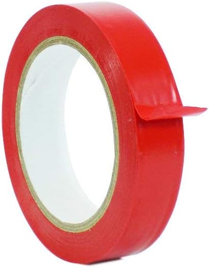 WOD VTCP366 Red Pinstriping Dance Floor Vinyl Tape, 1 inch x 36 yds. Marking Tape for School Gym, Warehouse, Parking Spaces and More