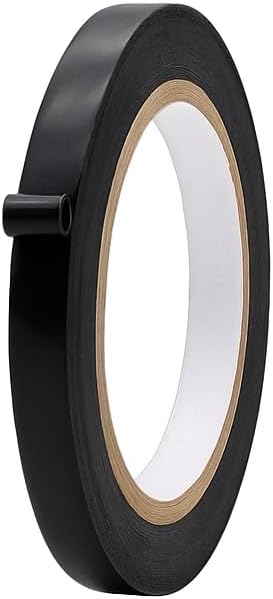 MAT Vinyl Marking Tape Black - 1/2 inch x 36 yds. for Safety Floor Marking (School Gym, Restaurants, Warehouse), Dance Floor Splicing, Pinstriping Cars & Boats