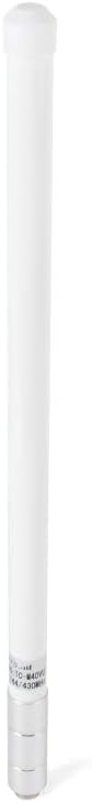 HYS TC-40UV Dual Band VHF UHF 2meter 70cm 144/430Mhz 2.5dBi 100W 15.7inch Fiberglass Outdoor Base Antenna with SO239 (UHF Female) Connector For ICOM Yaesu Midland Motorola Mobile Ham Radio Transceiver