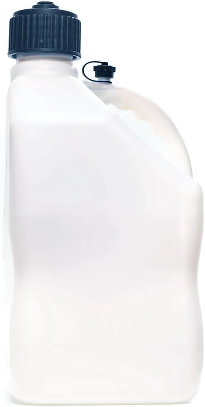 VP Racing Utility Container 5.5 Gallon - 4 Pack With 4 Deluxe Hoses and a Get Bent Hose Bender (White, 4 Pack)